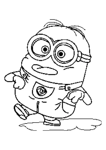 Fun Minions coloring page