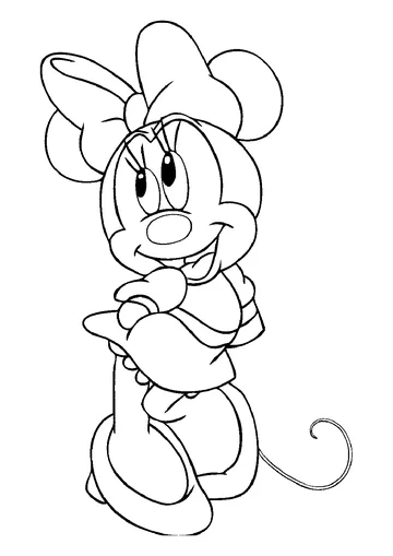 Nice coloring of Walt Disney's mouse! coloring page