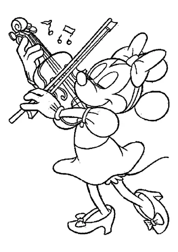 plays the violin coloring page