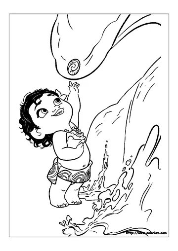 Vaiana image to download and print for children coloring page