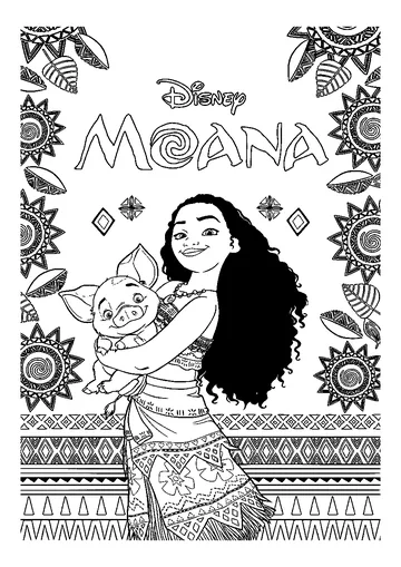 Vaiana coloring page