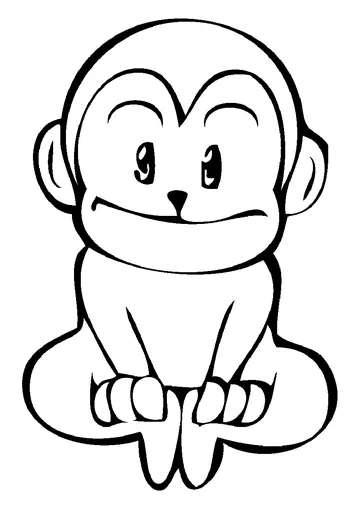 Monkey to color coloring page