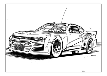 Superb Nascar coloring page