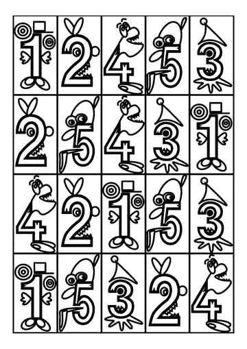 Funny Numbers coloring page