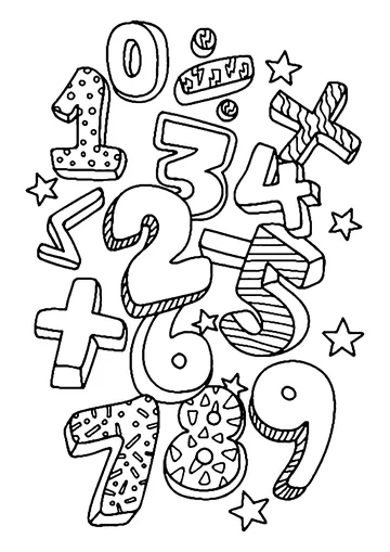 Mixed numbers to color coloring page
