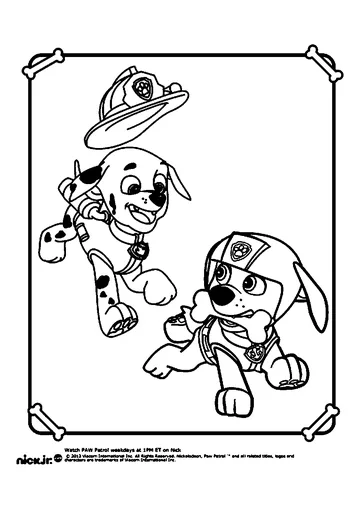 2 dogs to color