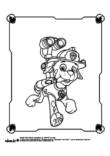 Marcus (Marshall) from Patrouille coloring page