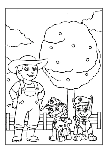 Drawing of Pat Patrol to print and color coloring page