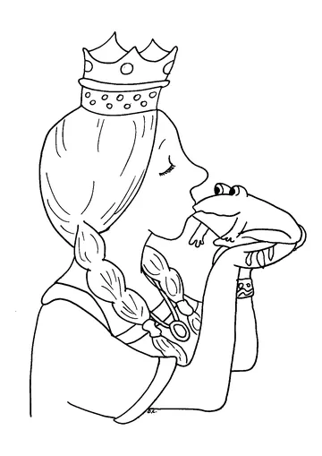 Simple Princess coloring page