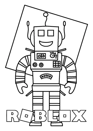 Roblox: the robot coloring page