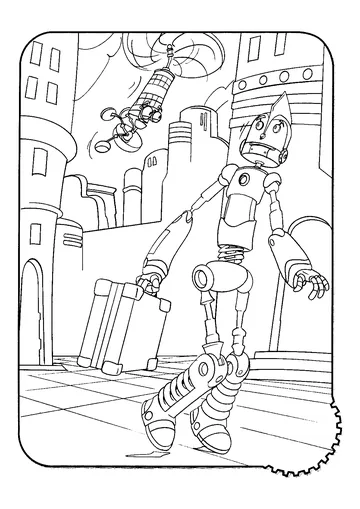Other image of the animated film Robots to print & color coloring page