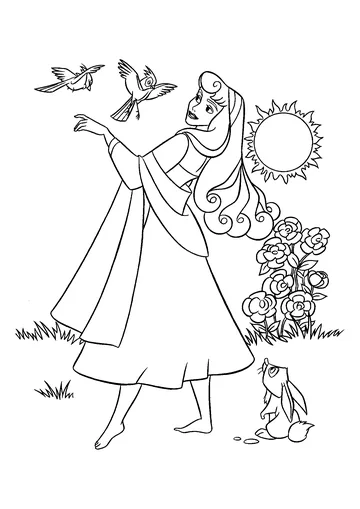 Aurora coloring page