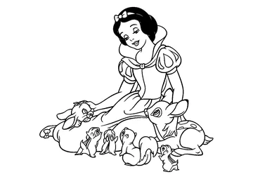Incredible Snow White coloring page