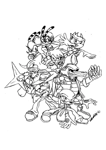 Incredible Sonic the Hedgehog coloring page