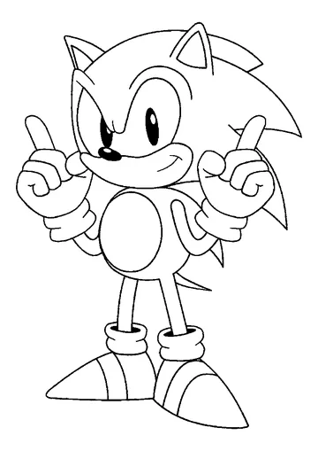 Sonic the Hedgehog coloring page