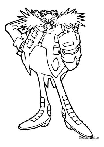 Sonic the Hedgehog drawing to download and print coloring page