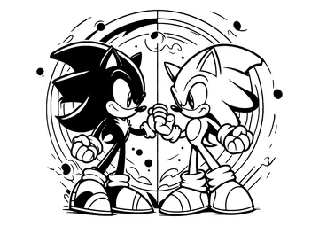 ready to face his evil alter ego coloring page