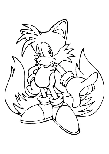 Simple Sonic the Hedgehog coloring page