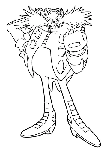 Eggman, Sonic's sworn enemy coloring page