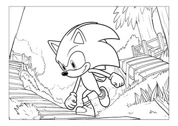 Sonic on adventure coloring page