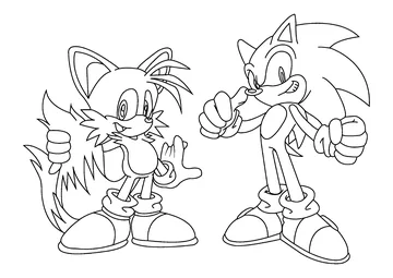 Friendship between two dynamic heroes coloring page