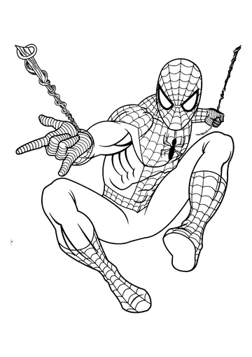Easy Spiderman coloring page