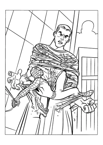 Spider-Man and the Sandman coloring page