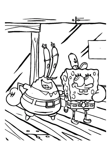 Nice image of Sponge Bob coloring page
