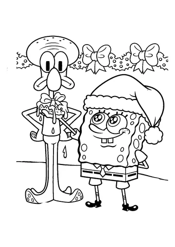 It's Christmas underwater! coloring page