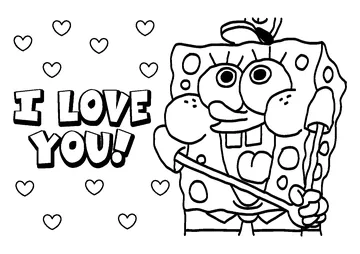 Perfect for Valentine's Day (and for Bob fans) coloring page