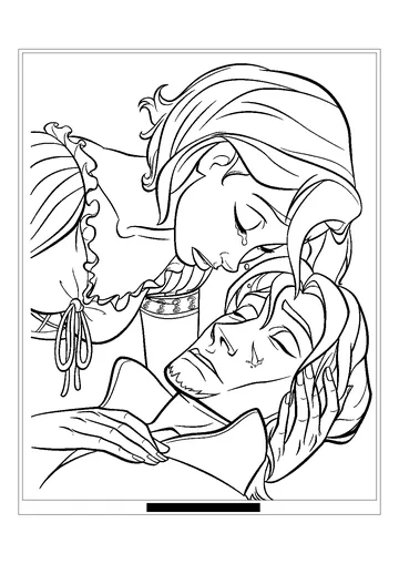 Tangled coloring page