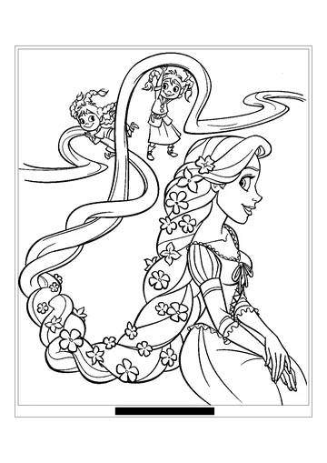 Tangled coloring page
