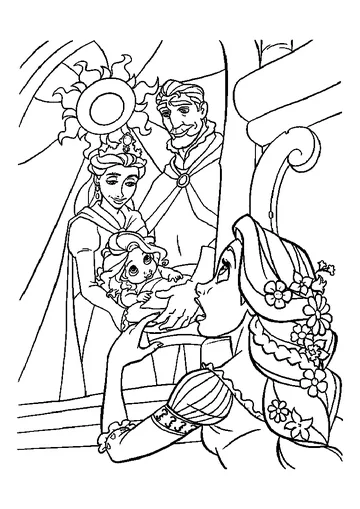 Simple Tangled coloring page