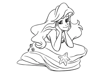 Little mermaid coloring page