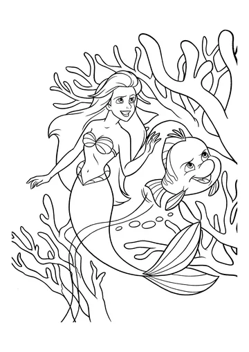 Ariel the Little Mermaid Disney coloring page