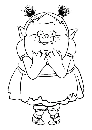 Bridget before her transformation ... coloring page