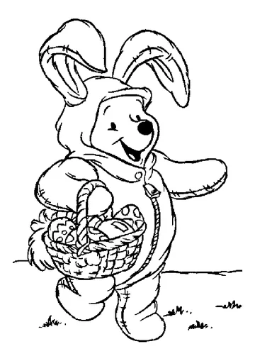 Disguised, he goes to give fruit to his friends coloring page