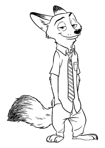 Beautiful Zootopia coloring page