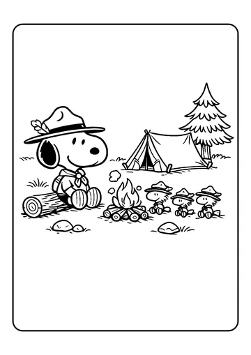 Scout Campfire coloring page
