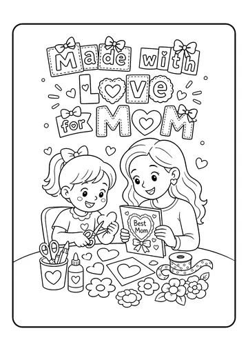 Craft Time with Mom coloring page