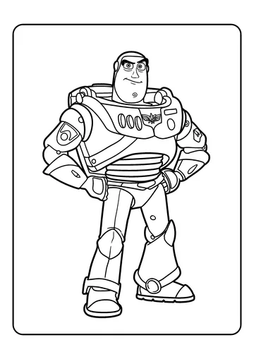 Buzz Lightyear Ready for Action coloring page