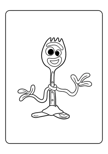 Forky Waves Hello coloring page
