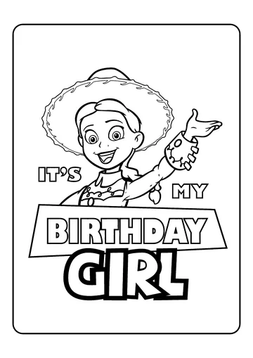 Jessie the Birthday Girl coloring page
