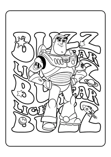 Buzz Lightyear Space Ranger coloring page