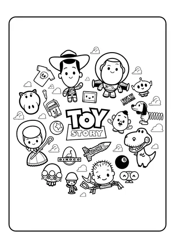 Cute Toy Story Friends coloring page