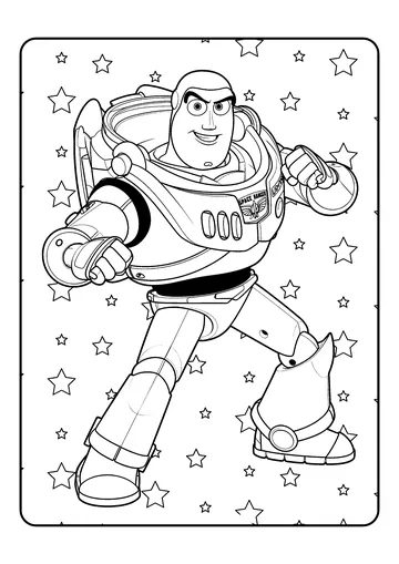 Buzz Lightyear Among the Stars coloring page