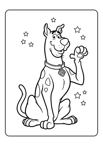 Scooby-Doo With a Big Smile coloring page