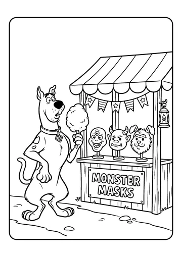 Scooby-Doo at the Carnival coloring page
