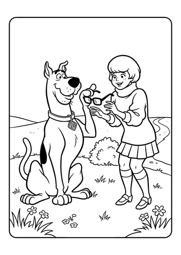 Finds Velma’s Glasses coloring page