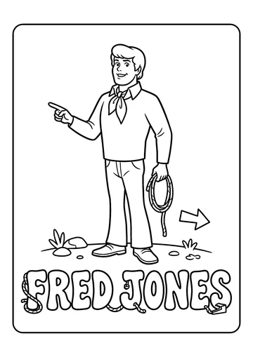 Fred Jones With a Trap Rope coloring page
